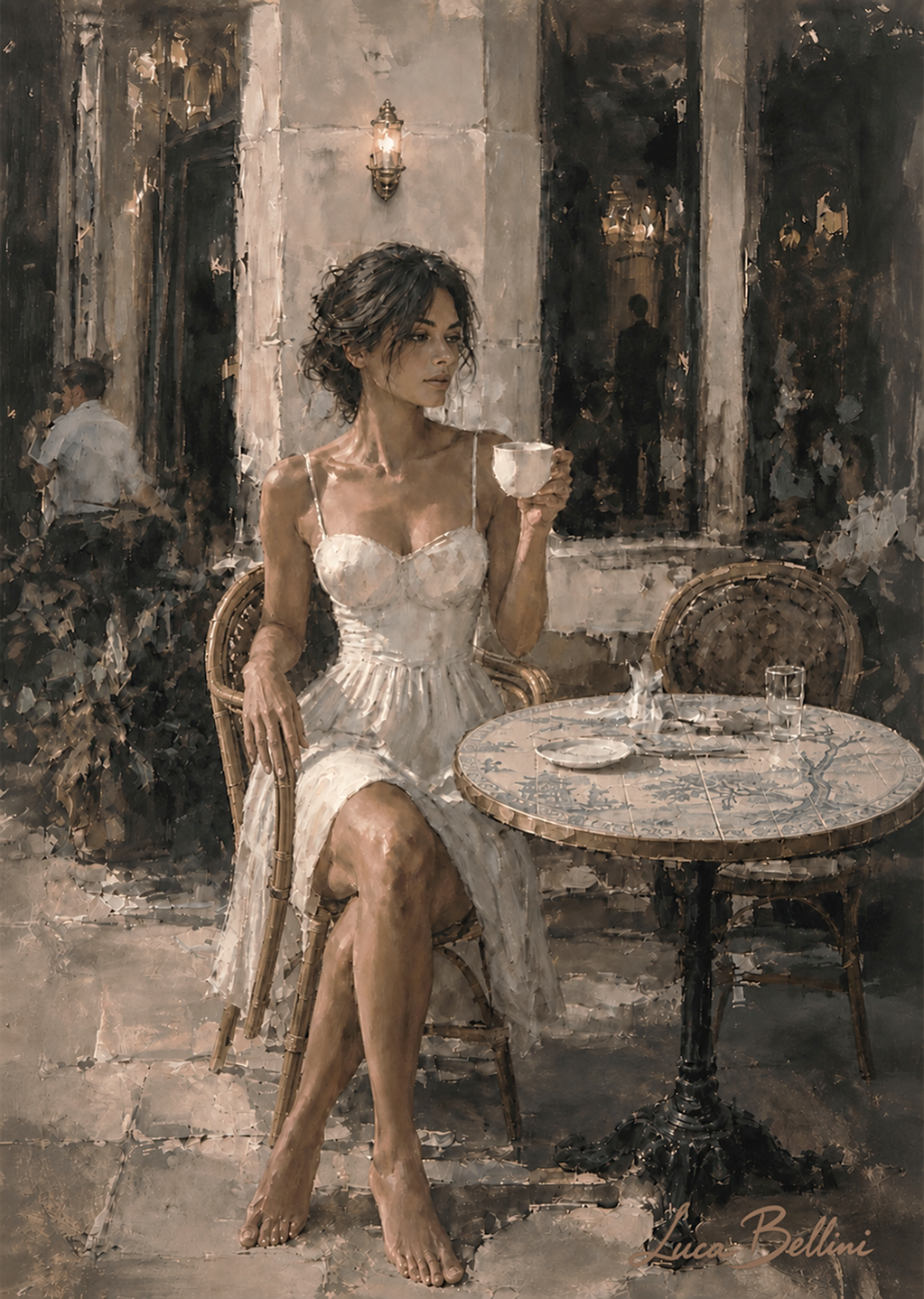 Tea Cup Lady artwork